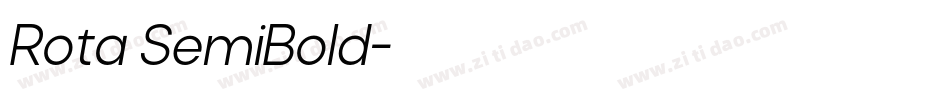 Rota SemiBold字体转换